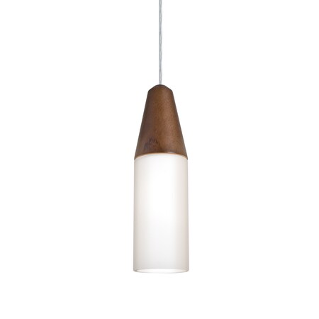 Besa Lighting Nini Cord Pendant, Medium/Opal, Satin Nickel Finish, 1x9W LED 1JT-NINIMD-LED-SN